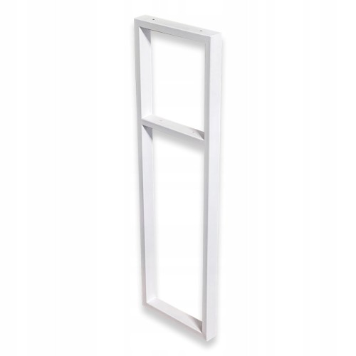noga stalowa do konsoli 25x85 z półką loft biała profil 40x20