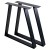 nogi stalowe trapezowe do stołu 72 cm czarne profil 60x20