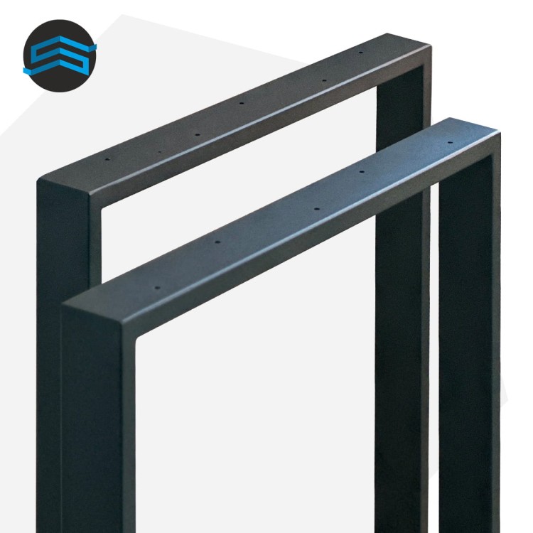 nogi stalowe industrialne do stołu czarne 60x72