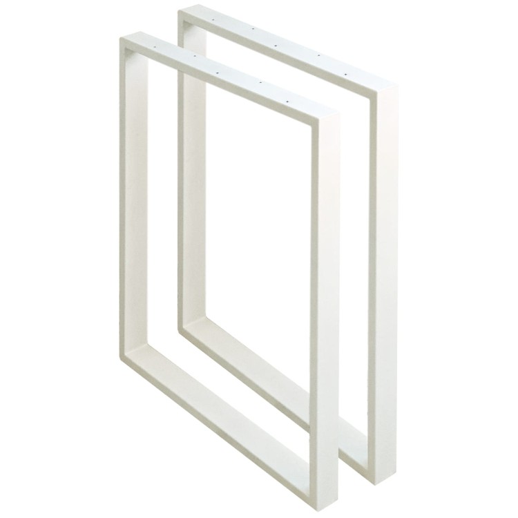 komplet nóg stalowych do stołu 60x72 białe profil 60x20