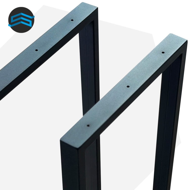nogi stalowe industrialne do stołu czarne 73 cm