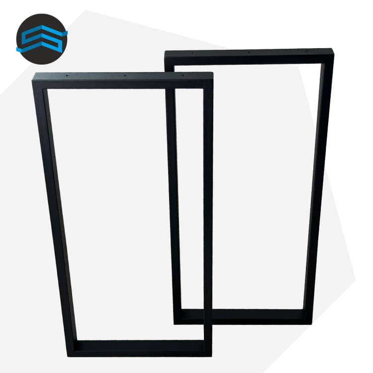 nogi stalowe industrialne do stołu czarne 73 cm