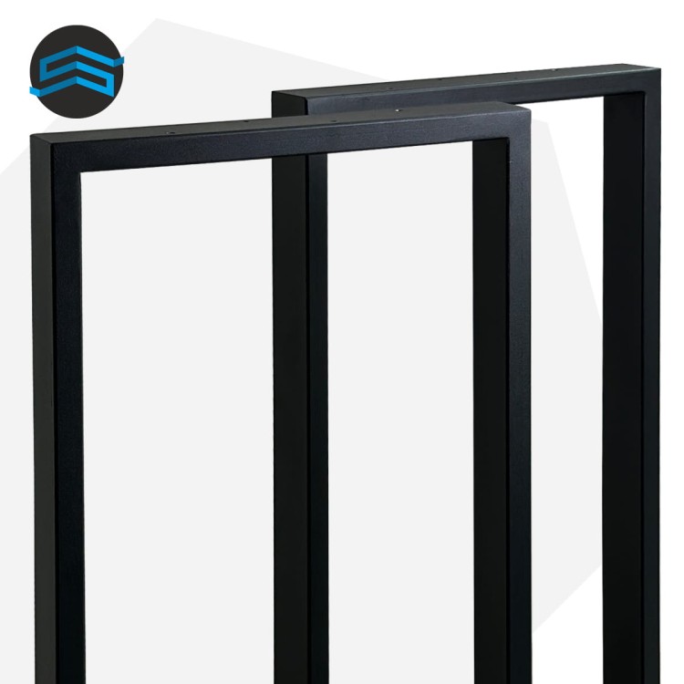 nogi stalowe industrialne do stołu czarne 40x72