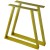 złote nogi metalowe trapezowe do stołu loft profil 60x20