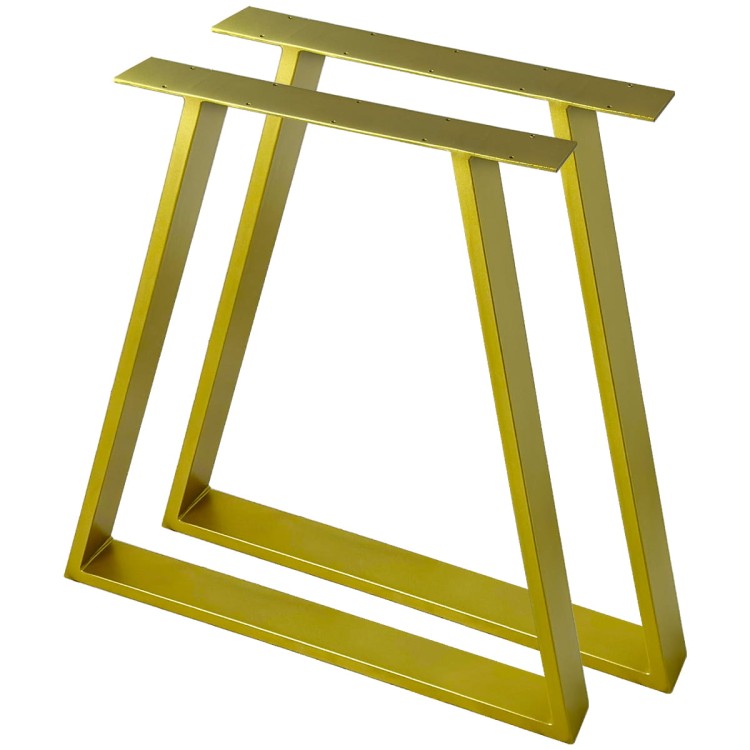 złote nogi metalowe trapezowe do stołu loft profil 60x20