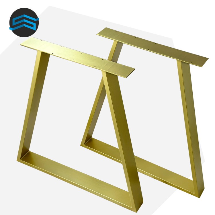 złote nogi stalowe trapezowe do stołu loft profil 60x20