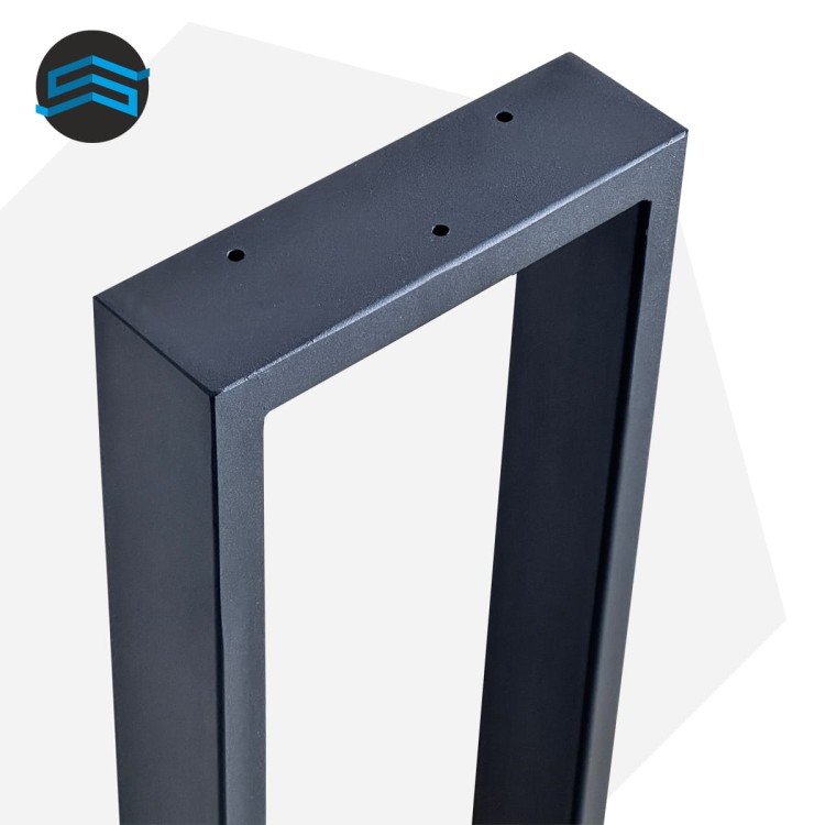 nogi metalowe do konsoli loft czarne profil stalowy 60x20