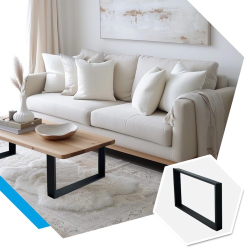 nogi metalowe do stolika kawowego loft czarne w aranżacji salonu