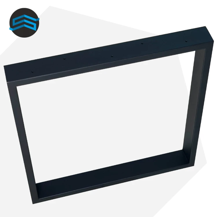 nogi stalowe industrialne do stolika kawowego czarne 58x55