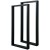nogi metalowe do stołu 35x72 czarne loft profil 60x20