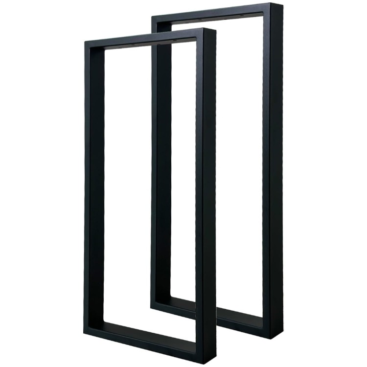 nogi metalowe do stołu 35x72 czarne loft profil 60x20