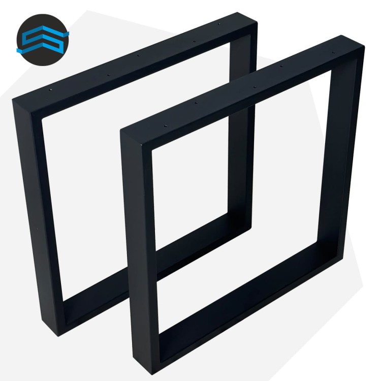 komplet stalowych nóg 60x50 do stolika kawowego loft czarne profil 60x20