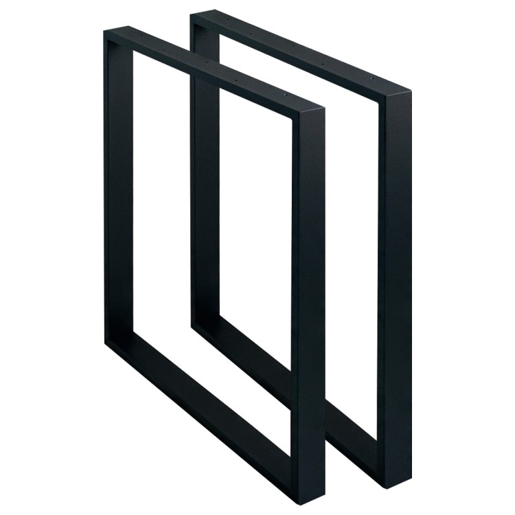 Nogi metalowe 50x72 czarne loft 60x20