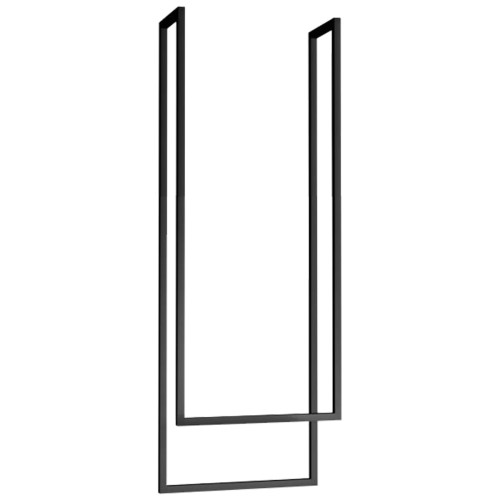 wieszak na ręczniki sufitowy loft podwójny stalowy 55x15x120 czarny