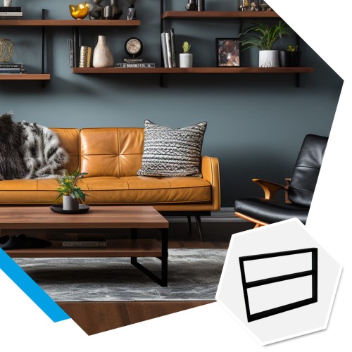 nogi metalowe do stolika kawowego loft czarne z półką w aranżacji salonu