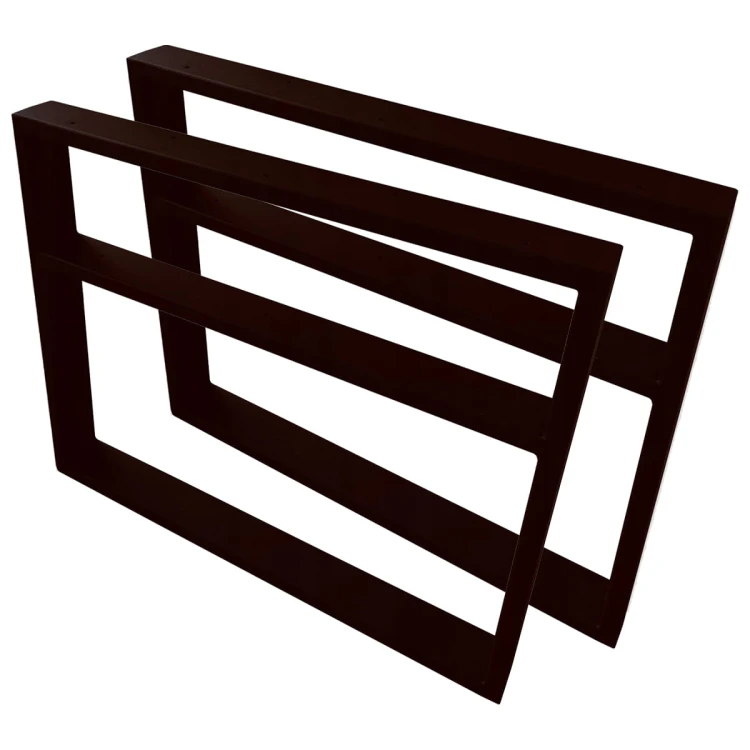 komplet nóg stalowych do stolika kawowego 60x50 czarne profil 60x20