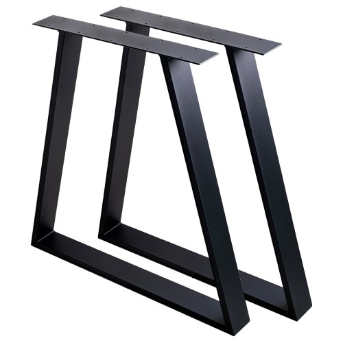 Nogi stalowe do stołu trapez czarne loft 60x20