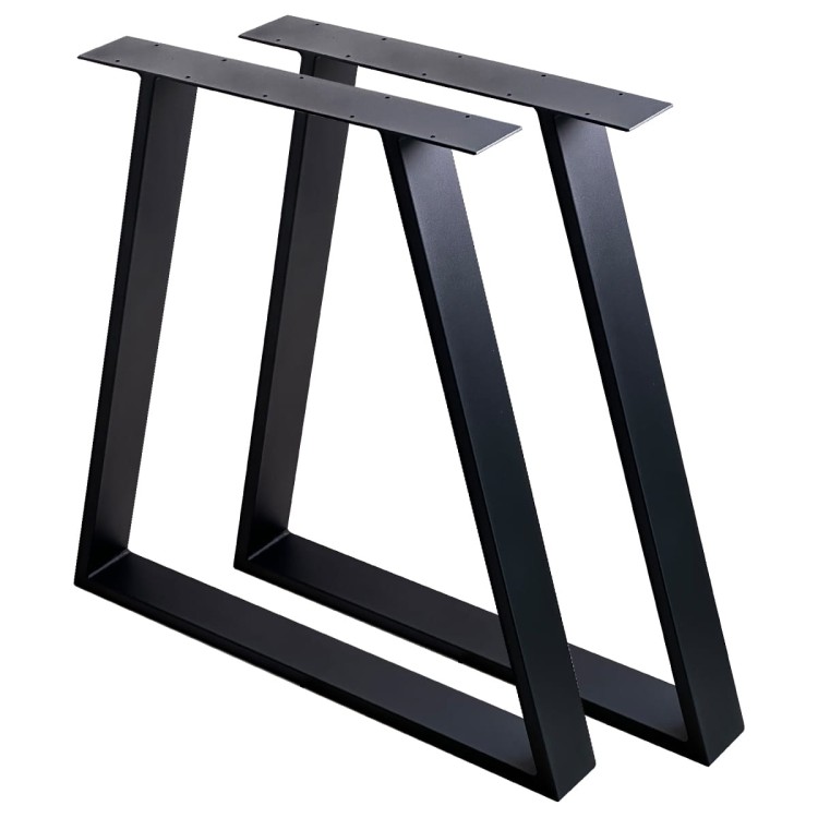 Nogi stalowe do stołu trapez czarne loft 60x20
