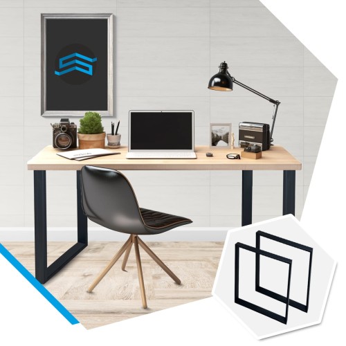 Nogi metalowe 80x72 czarne loft 80x20