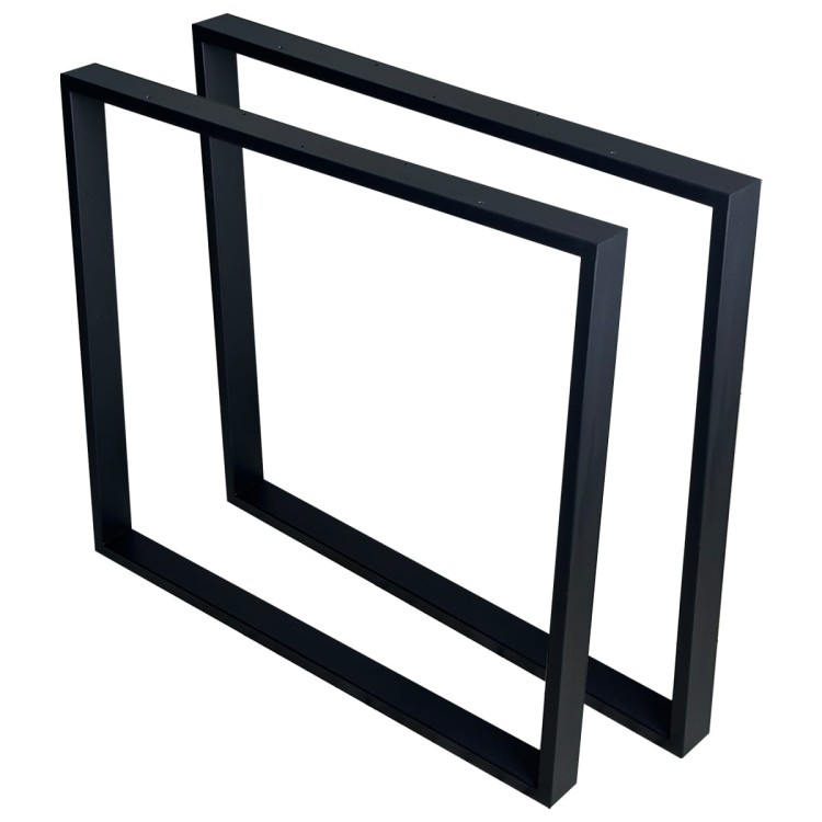 Nogi metalowe 80x72 czarne loft 80x20