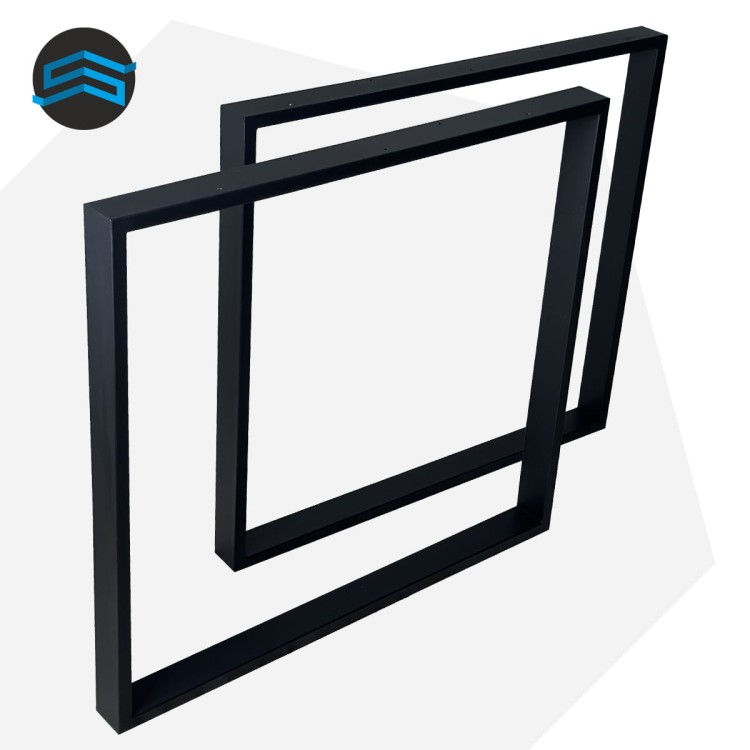 Nogi metalowe 80x72 czarne loft 60x20