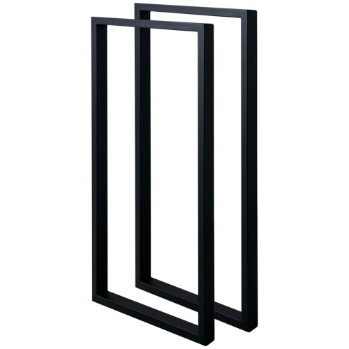 komplet stalowych nóg do stołu 40x73 loft czarne profil 40x20