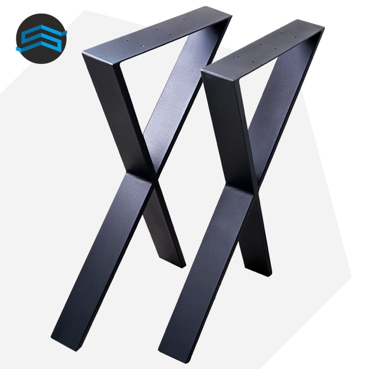 Nogi metalowe 72 cm X czarne loft 80x20