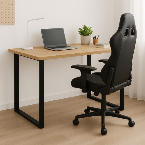 nogi metalowe do biurka loft czarne w aranżacji wnętrza