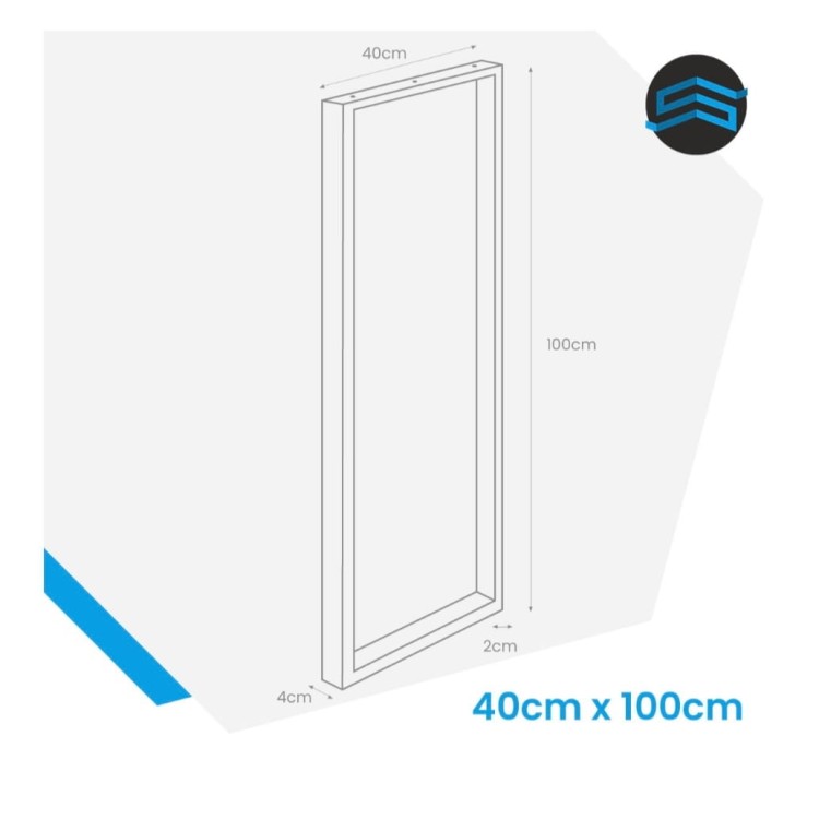 nogi stalowe do wyspy kuchennej 40x100 wymiary techniczne
