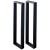 nogi stalowe do konsoli 20x80 czarne loft profil 60x20