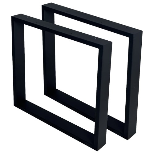 Nogi metalowe do stolika 60x50 czarne loft 60x20