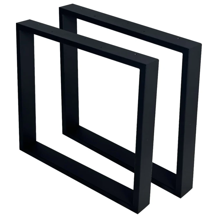 Nogi metalowe do stolika 60x50 czarne loft 60x20