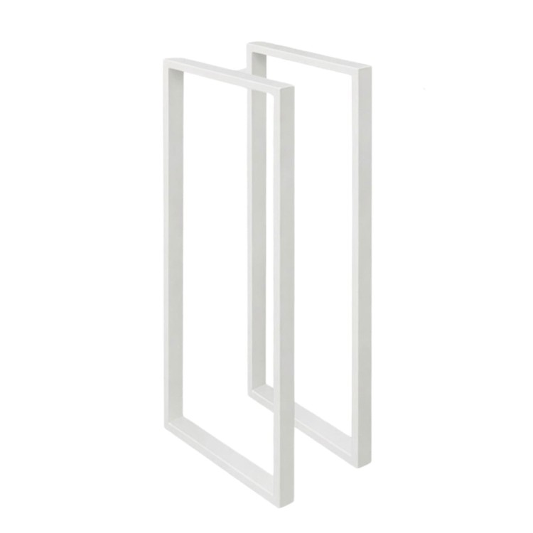 komplet stalowych nóg 40x100 do stołu wyspy białe profil 40x20