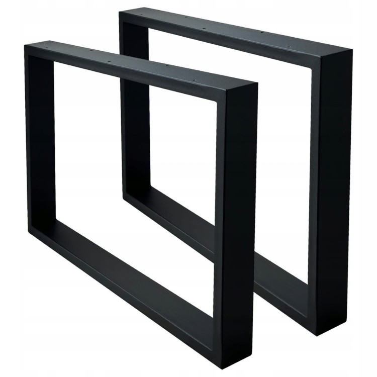 Nogi metalowe do stolika 50x40 czarne loft 60x20