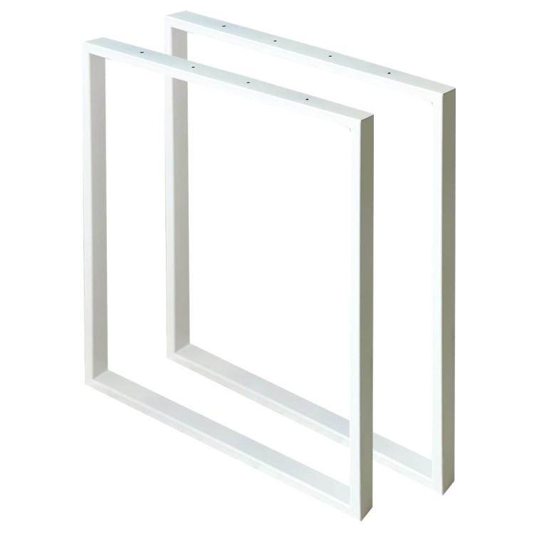 komplet nóg stalowych do stołu 60x72 białe profil 40x20