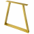 złote nogi stalowe trapezowe do stołu loft profil 60x20