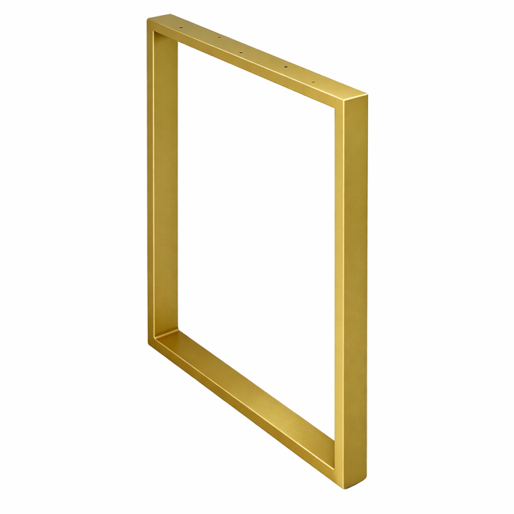 Noga stalowa 60x72 złota loft 60x20