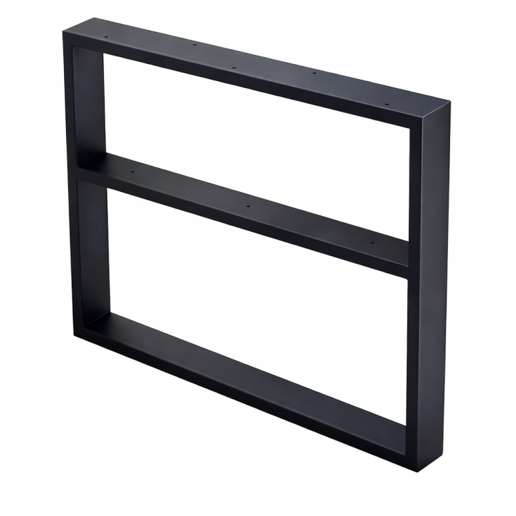 nogi stalowe do stolika kawowego 60x50 czarne z półką profil 60x20