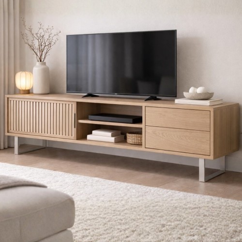 nogi stalowe kaszmirowe 40x20 płozy do komody loft w aranżacji wnętrza