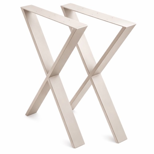 Nogi stalowe do stołu X loft kaszmirowe 80x20