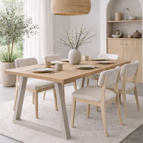 komplet stalowych nóg trapez do stołu 72 cm kaszmir profil 60x20