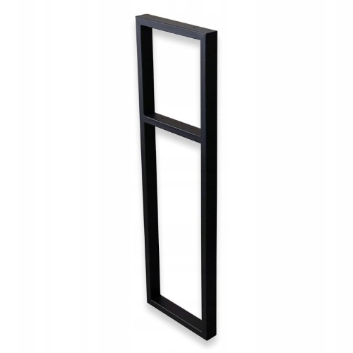 noga stalowa do konsoli 25x85 z półką loft czarne profil 40x20