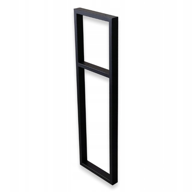 noga stalowa do konsoli 25x85 z półką loft czarne profil 40x20