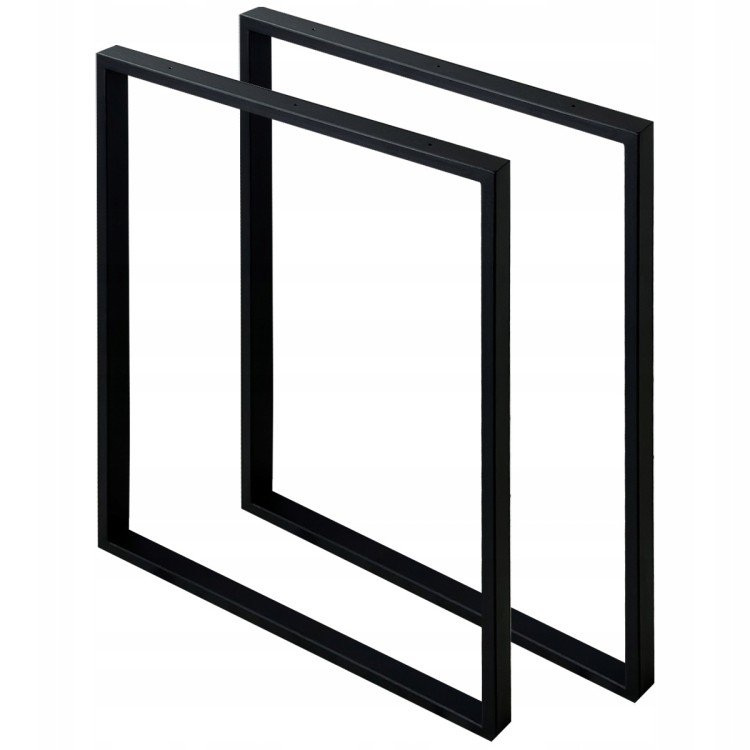 Nogi metalowe 60x72 czarne loft 40x20