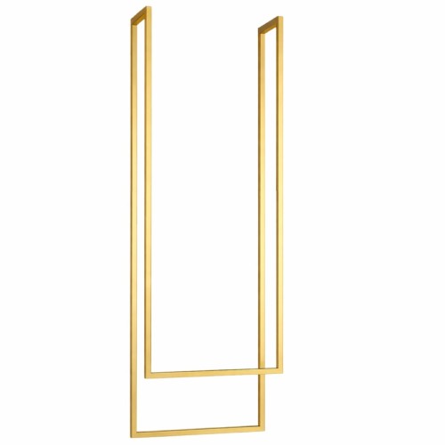 złoty wieszak na ręczniki sufitowy loft podwójny stalowy 40x12x80
