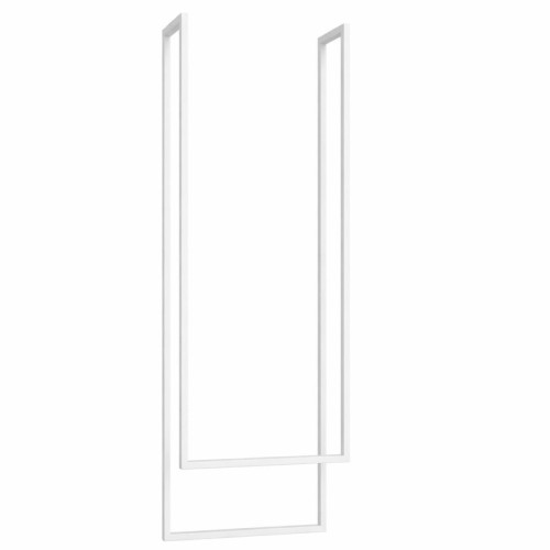 wieszak na ręczniki sufitowy loft podwójny stalowy biały 40x12x80