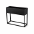 metalowa donica loft czarna 60x20x60 kwietnik stalowy