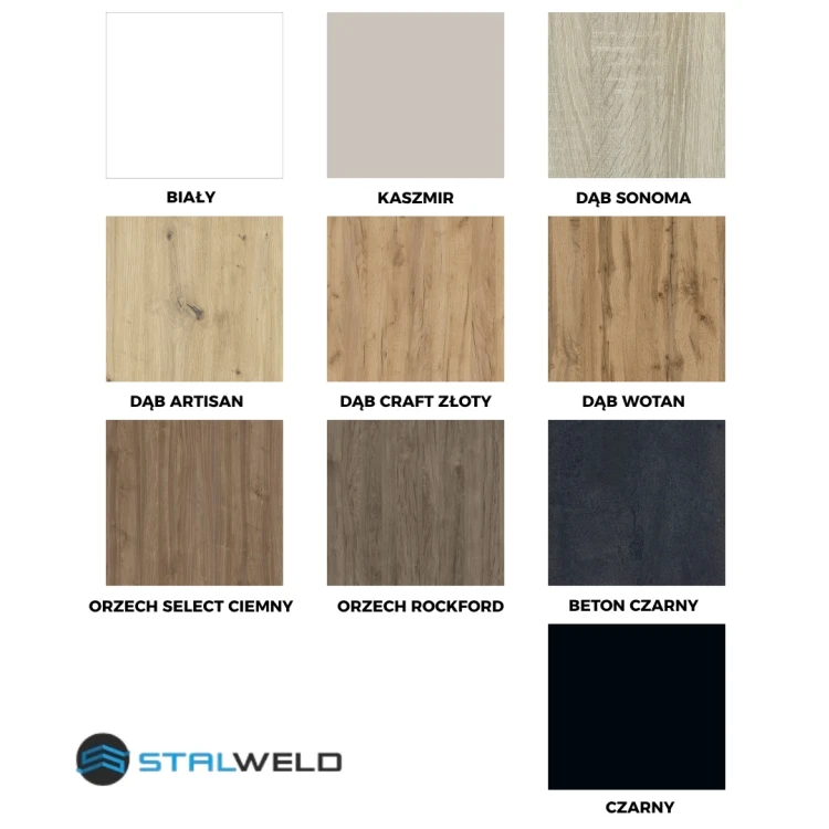 dostępne warianty blatów