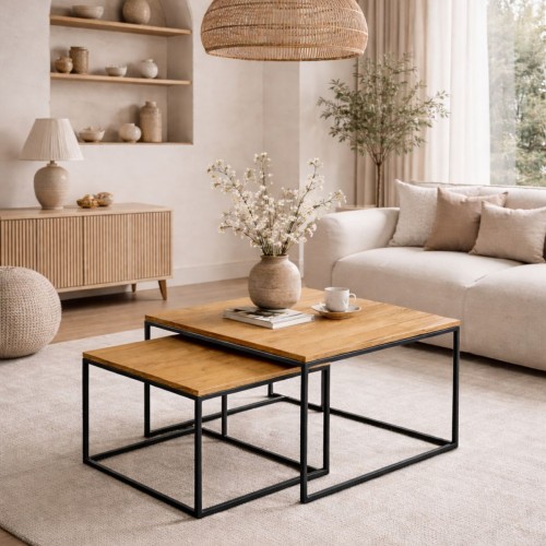 Zestaw stolików 65x65+55x55 kawowych