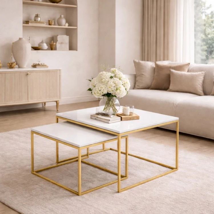 Zestaw stolików 65x65+55x55 kawowych